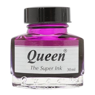 Mực Queen tím 30ml dùng cho bút máy, màu sắc tươi sáng