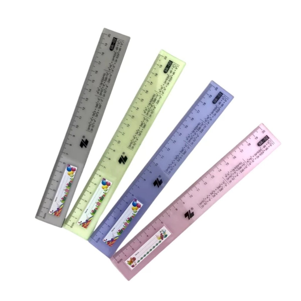 Thước học sinh thẳng dài 20cm SR-02 - Giao màu ngẫu nhiên