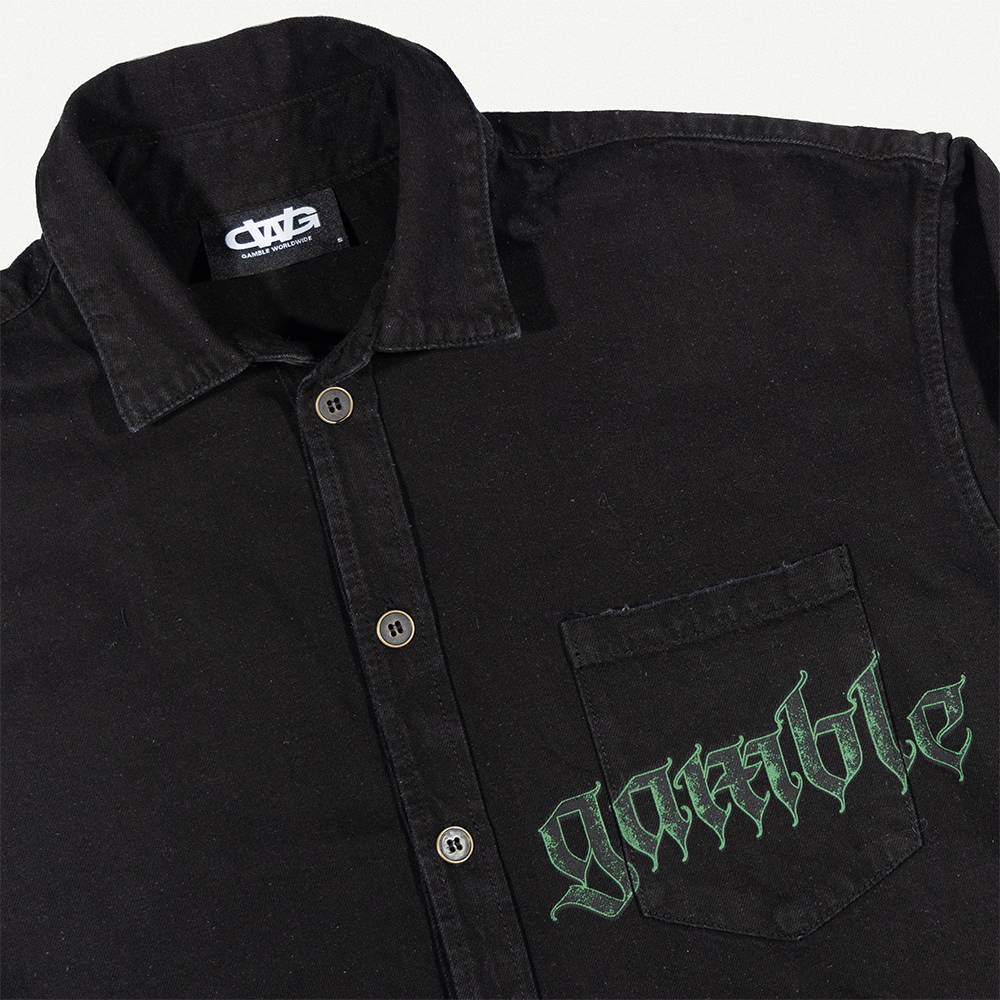 Áo Sơ Mi Jeans Tay Dài / GOTHIC SHIRTS BLACK / GAMBLE WORLDWIDE