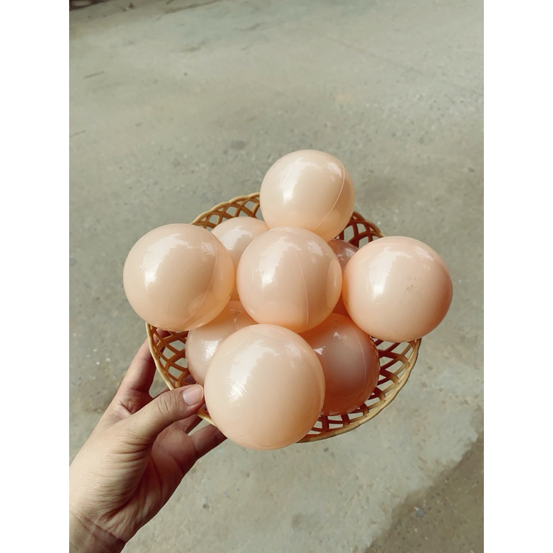 Bóng nhựa cho bé, Bóng nhựa nâu trà sữa siêu Hàn Quốc phi 7,5cm