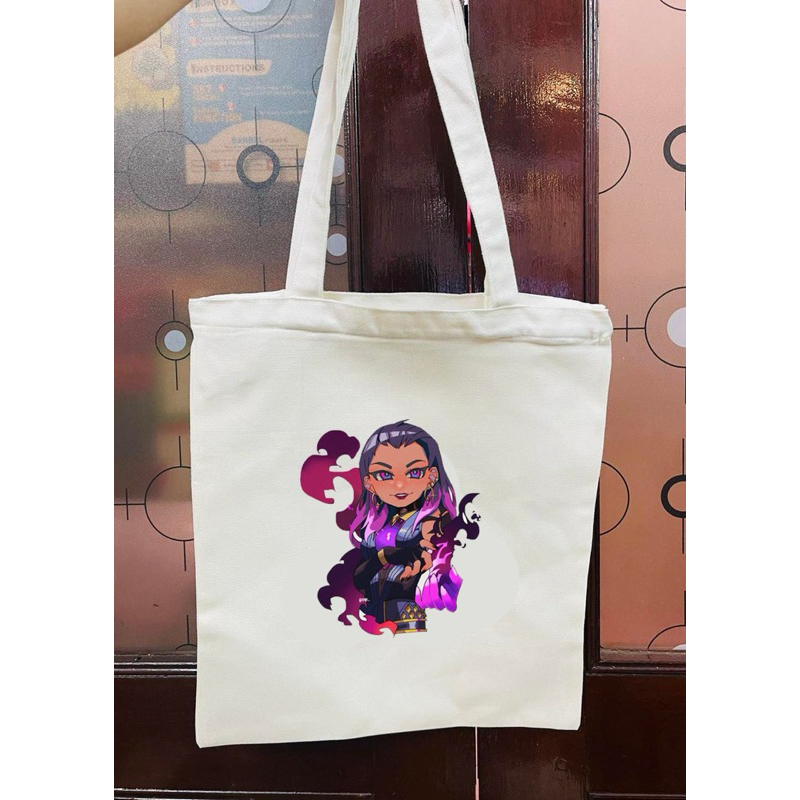Túi xách Reyna valorant bán sẵn và đặt in/ túi tote hình Reyna Game valorant