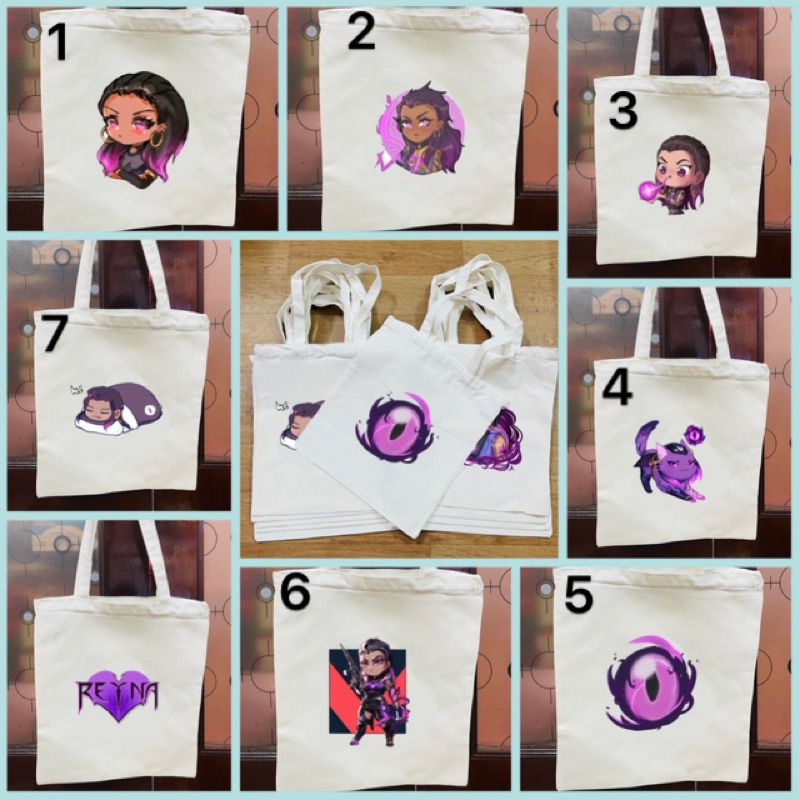 Túi xách Reyna valorant bán sẵn và đặt in/ túi tote hình Reyna Game valorant