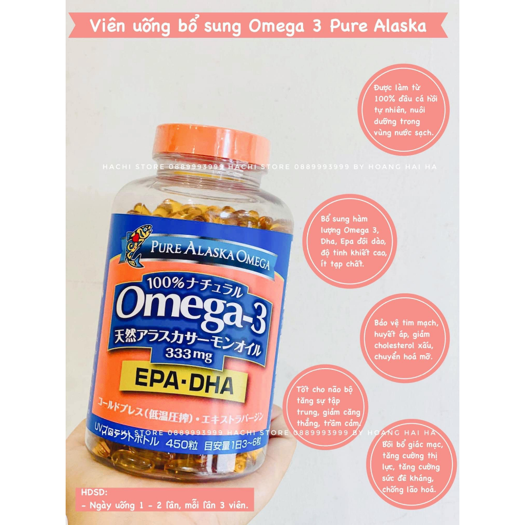 Viên dầu cá hồi Omega 3 Pure Alaska