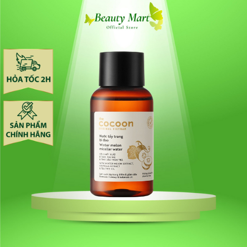 Nước tẩy trang bí đao Cocoon 140ml - Tẩy trang Cocoon - giúp tẩy sạch lớp makeup, bụi bẩn và dầu thừa