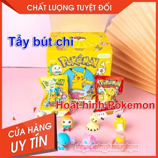 Cục gôm tẩy bút chì Pokemon hoạt hình siêu dễ thương nhân bật 3D siêu cute Pikachu