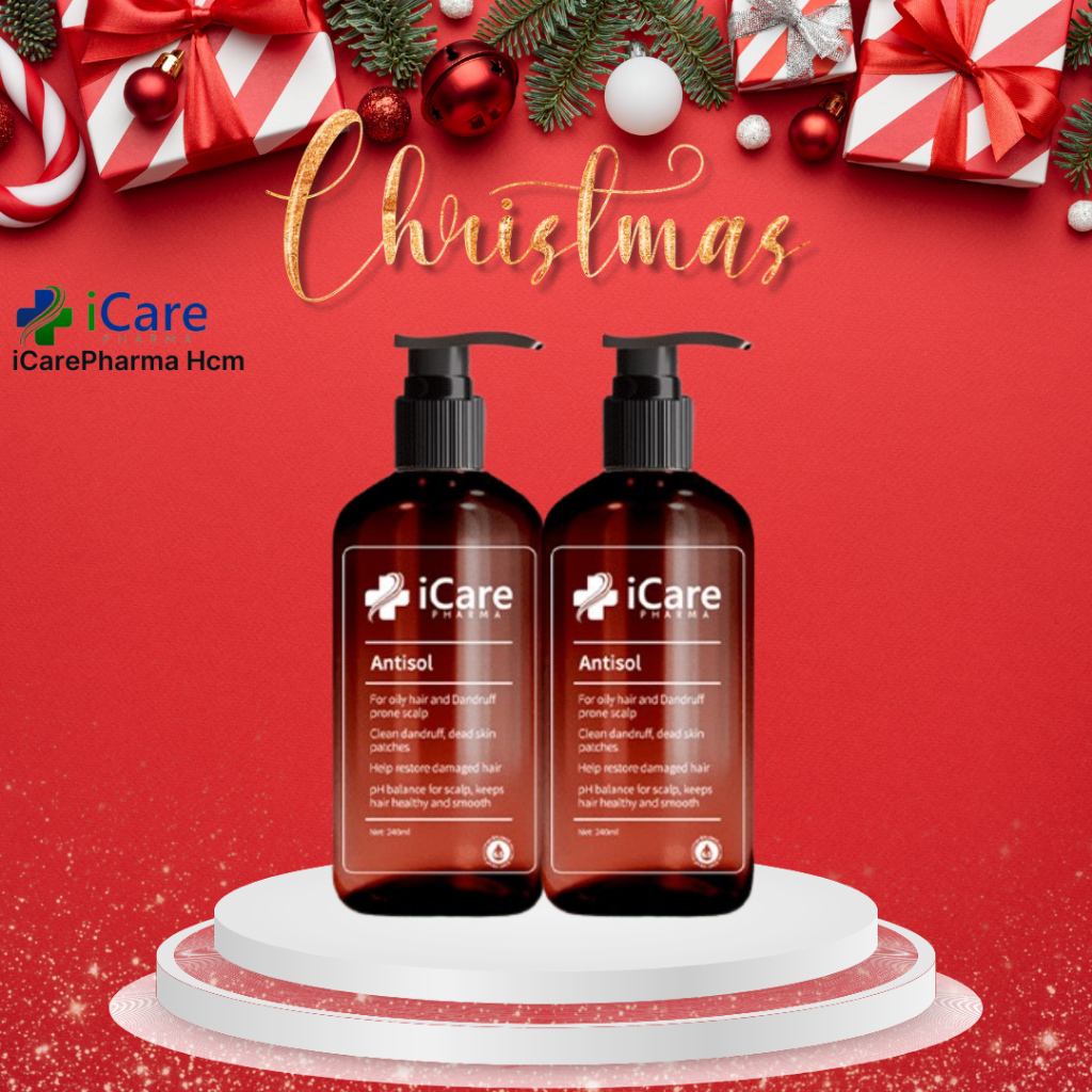 DẦU GỘI HỖ TRỢ TRỊ GÀU NẤM NGỨA DA ĐẦU ICARE PHARMA ANTISOL 240ml