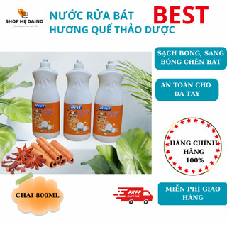 Nước rửa bát thảo dược hương quế Best 800ML hương thơm mùi quế - Shop Daino