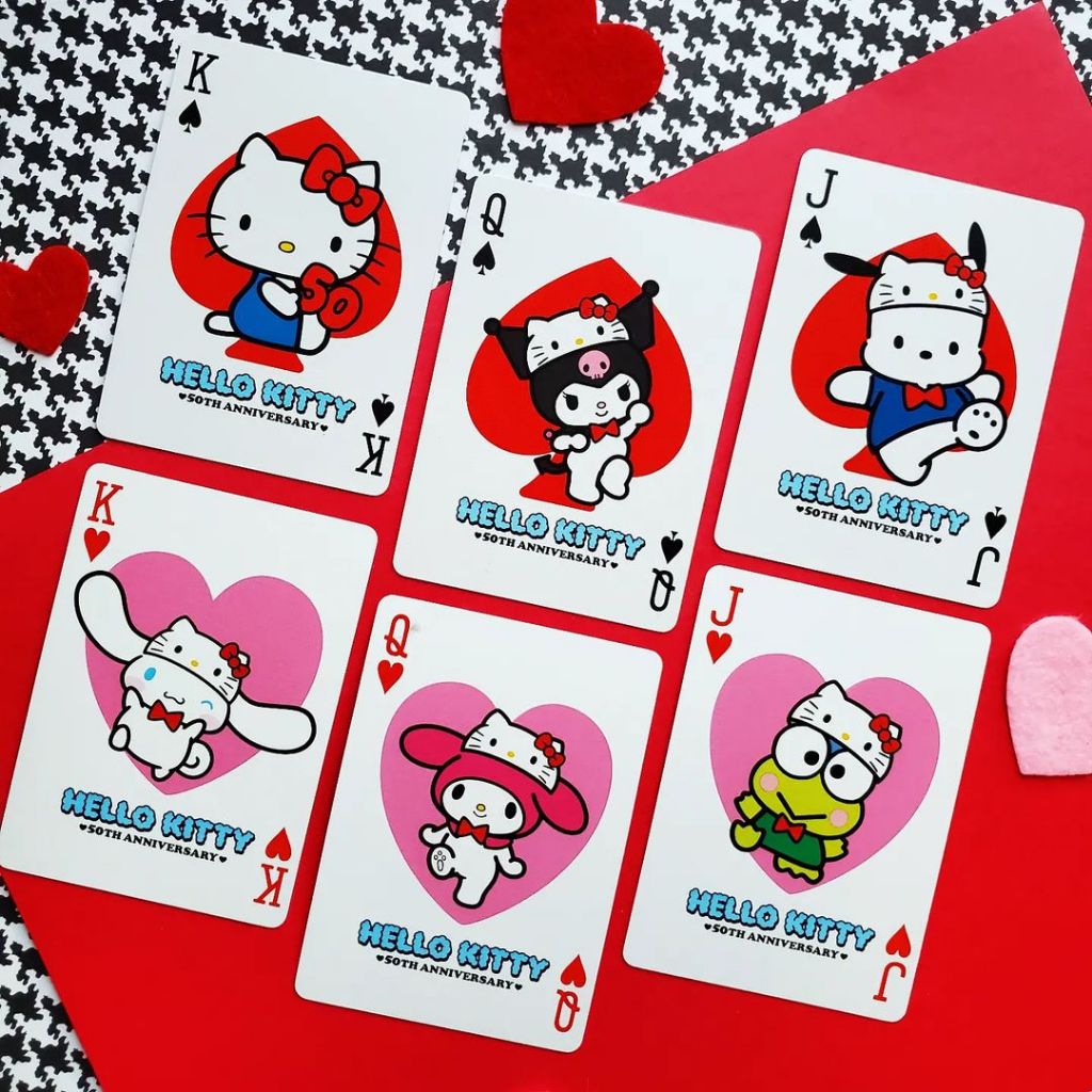 Bài tây Poker Bicycle Sanrio Hello Kitty 50th Anniversary Playing Cards