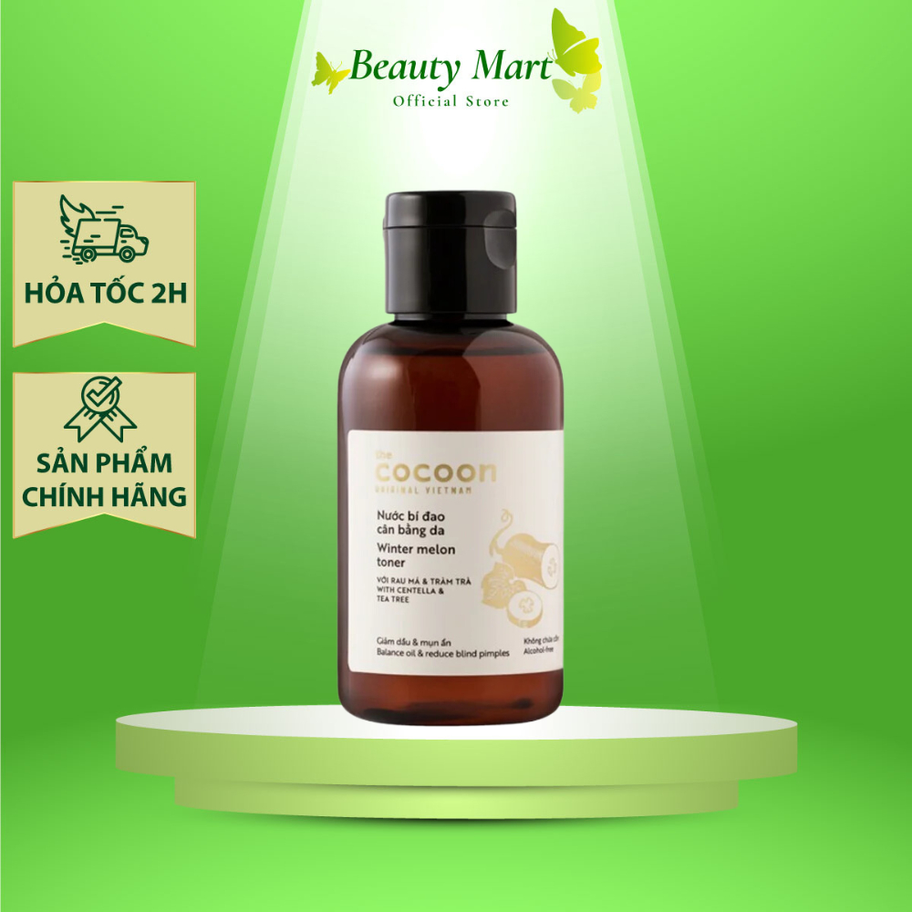 Nước bí đao cân bằng da Cocoon 140ml - Toner Cocoon -  giảm dầu & giảm mụn