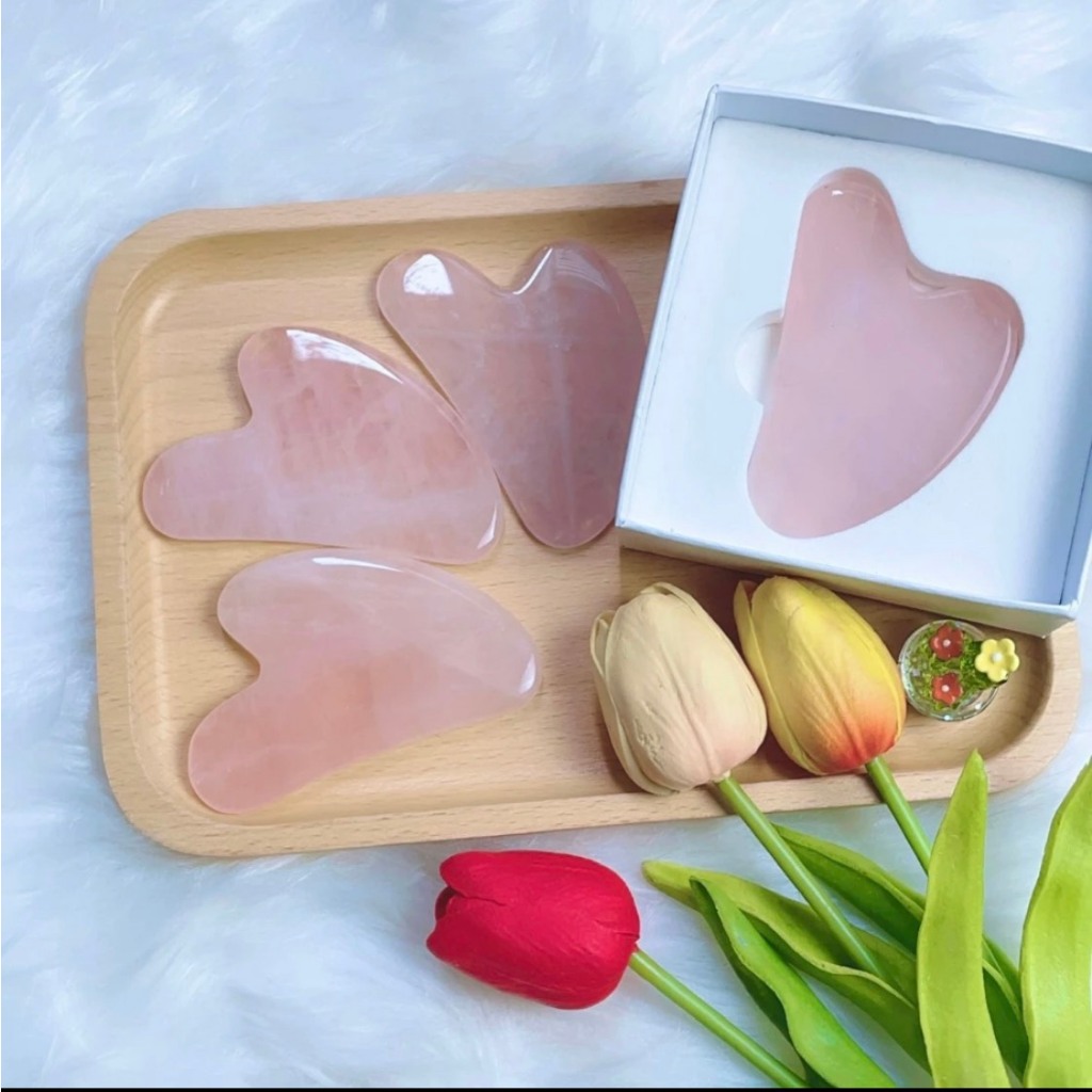 Đá Guasha Massage Mặt Tự Nhiên - Đá Thạch Anh Tự Nhiên Massage Mặt Giúp Nâng Cơ Và Săn Chắc Da