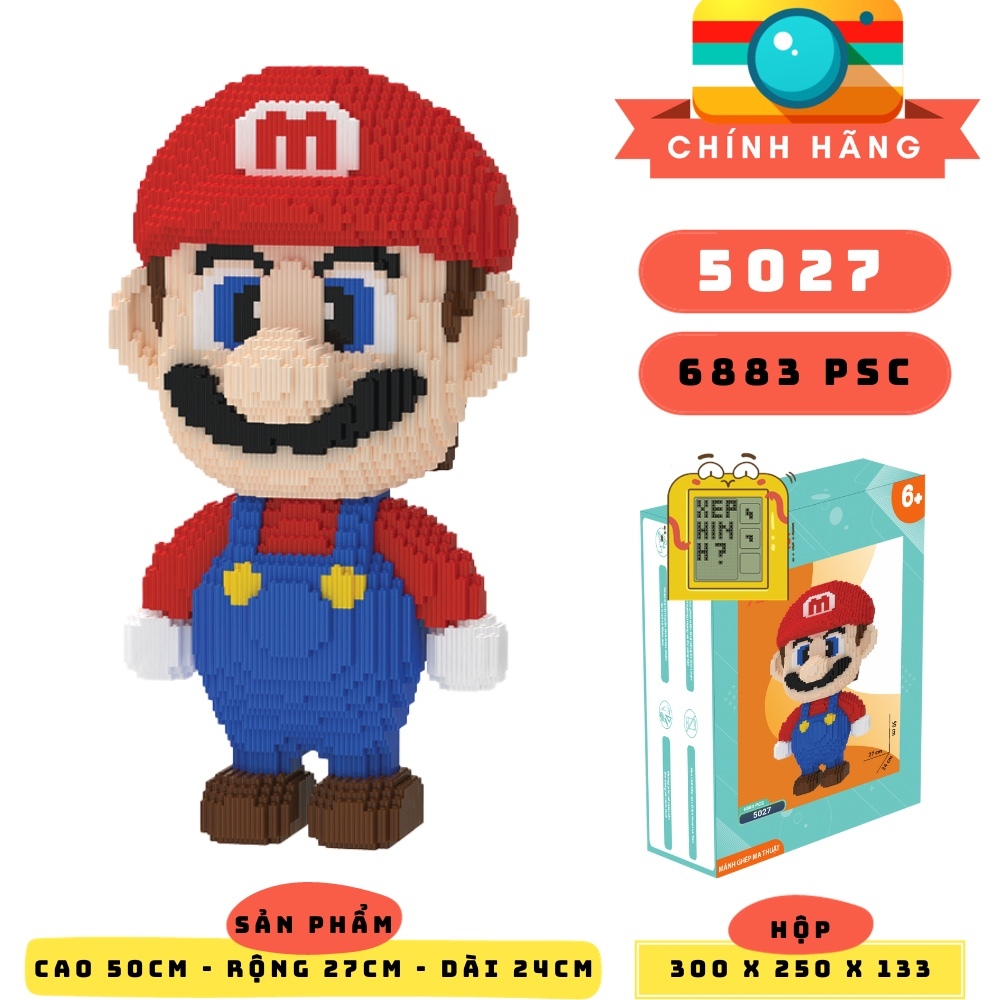 Đồ chơi lắp ghép Mario 100cm , lego , mô hình , quà tặng , tranh trí phòng