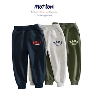 Quần lót nỉ bông trẻ em HOPE Quảng Châu quần dài bé trai chất cotton mẫu mới 2025