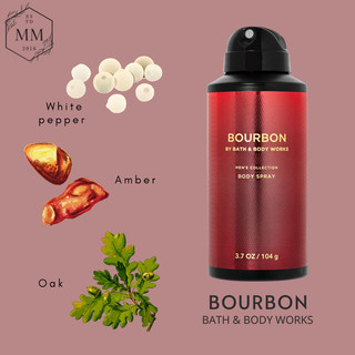 Bộ sản phẩm xịt thơm tắm 3 trong 1 cho nam Bath & Body Works Men Spray Shower gel mùi Bourbon