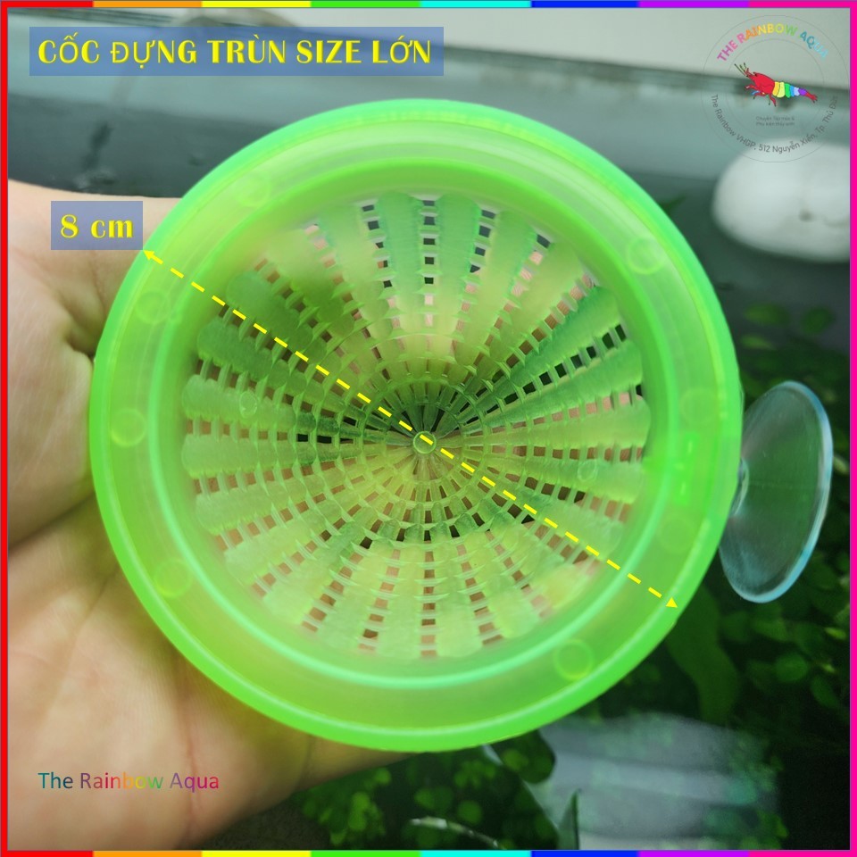 Cốc đựng trùn, cốc đựng thức ăn cho cá