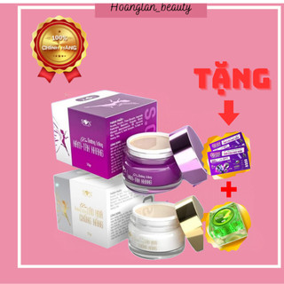 Combo kem face tím nám tàn nhang + kem face dưỡng trắng son cosmetic nguyễn tiên chính hãng - tặng cao bưởi