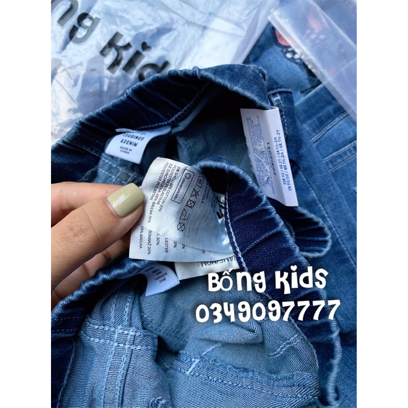 Quần Tregging Bé Gái Hoạ Tiết Denim HaM
