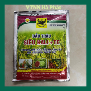Phân bón đầu trâu siêu kali + te giúp quả lớn nhanh - đẹp - năng suất cao gói 25g