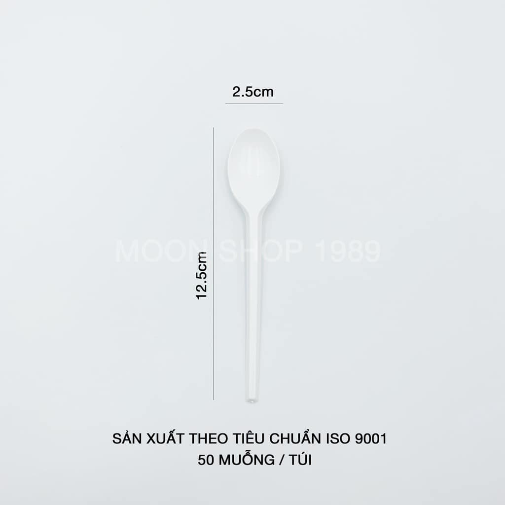 Thìa nhỏ nhựa 12.5cm ( Gói 50 chiếc)