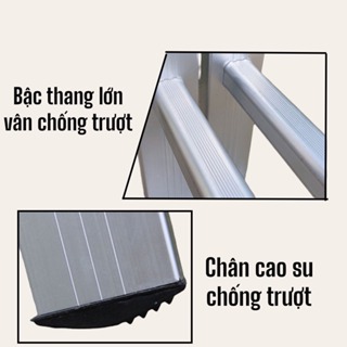 Thang Nhôm Gấp 4 Đoạn Chữ A HUDI Nhập Khẩu Cao Cấp