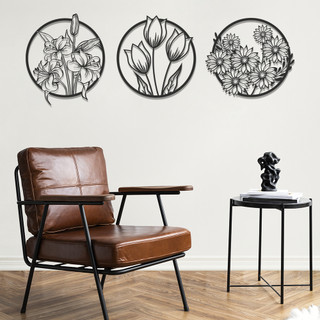 Tranh Dán Tường Bằng Gỗ Phong Cách Hoa Lá, Tranh Decor Trang Trí Treo Tường