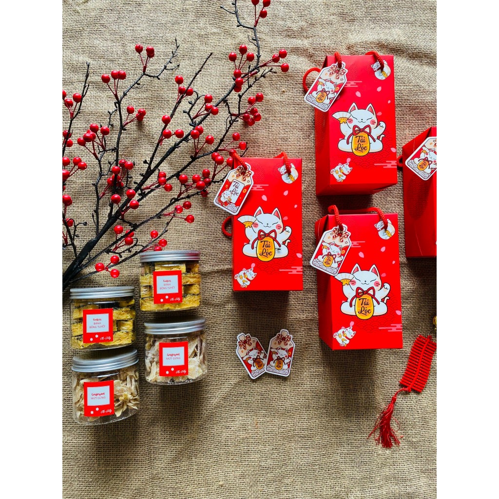 HỘP GIẤY BÁNH QUY TẾT - HỘP ĐƠN / 2122.400
