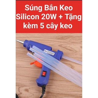 Máy bắn keo silicon 20W + Tặng 5 cây keo - súng bắn keo nhỏ