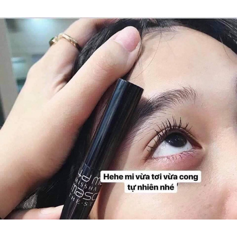 Mascara chuốt mi Missha 4D làm dày mi không lem chống trôi hiệu quả
