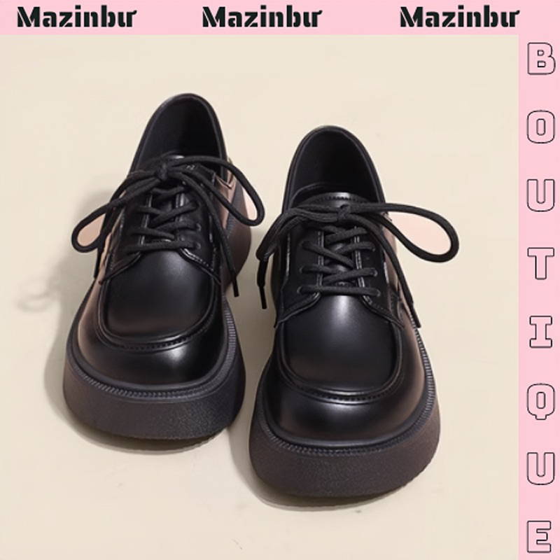 Giày Oxford Đế bằng cổ thấp da trơn cao cấp Giày lolita nữ đi học phong cách vintage