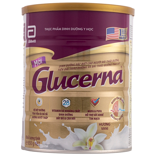 Sữa bột Glucerna dành cho người tiểu đường lon 850g