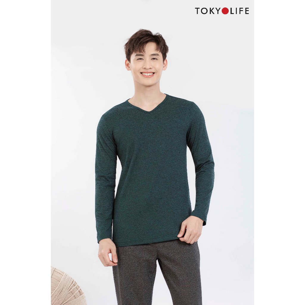 Áo NAM T-shirt giữ nhiệt Original cổ tim tay dài  TOKYOLIFE G7SMT017N