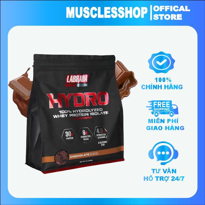 Labrada Pro Series HYDRO, 100% Whey Protein Hydrolyzed, 30g Protein, 6g BCAA, 4.5g Glutamine | Made in USA