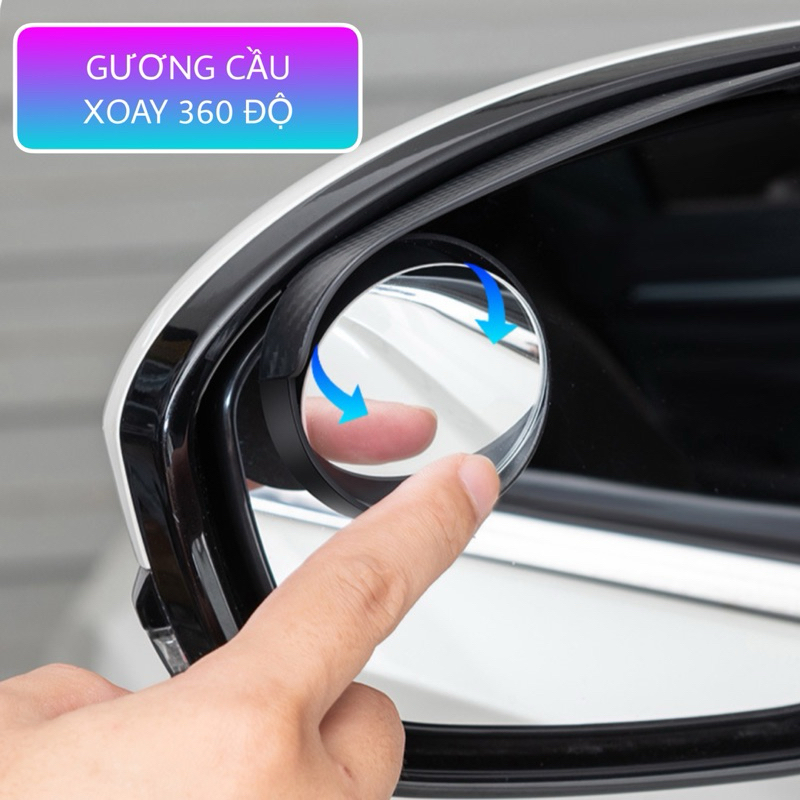 Vè che chắn mưa kèm gương cầu xóa điểm mù gắn gương chiếu hậu ô tô xe hơi hạn chế bám nước mở rộng tầm nhìn