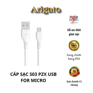 Dây sạc micro usb PZX dài 1m andoird - Cáp bọc dù dùng cho điện thoại xiaomi,samsung, oppo...