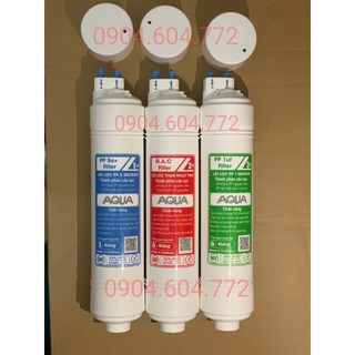 Bộ Lõi Lọc Nước AQUA 1-2-3 liền khối nối nhanh - Made in VietNam