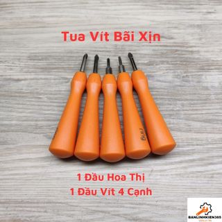 Tua vít bãi 2 đầu vít và hoa thị t15 có lỗ