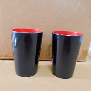 Cốc nhựa Melamine 2 màu đỏ đen