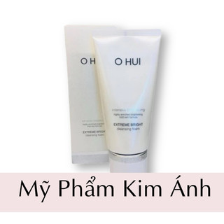 SỬA RỬA MẶT OHUI EXTREME WHITE FOAM DƯỠNG TRẮNG LOẠI TRỪ ĐỐM ĐEN SẠM CHO DA GIÚP DA SÁNG VÀ ĐỀU MÀU HƠN