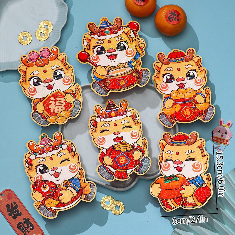 Set 3 bao lì xì phản quang cao cấp Tết 2024 LX1-7