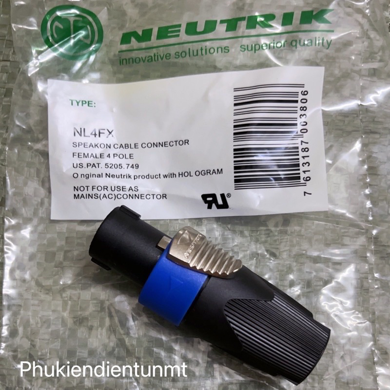 Jack loa nhựa neutrik NL4FX cam kết hàng loại 1