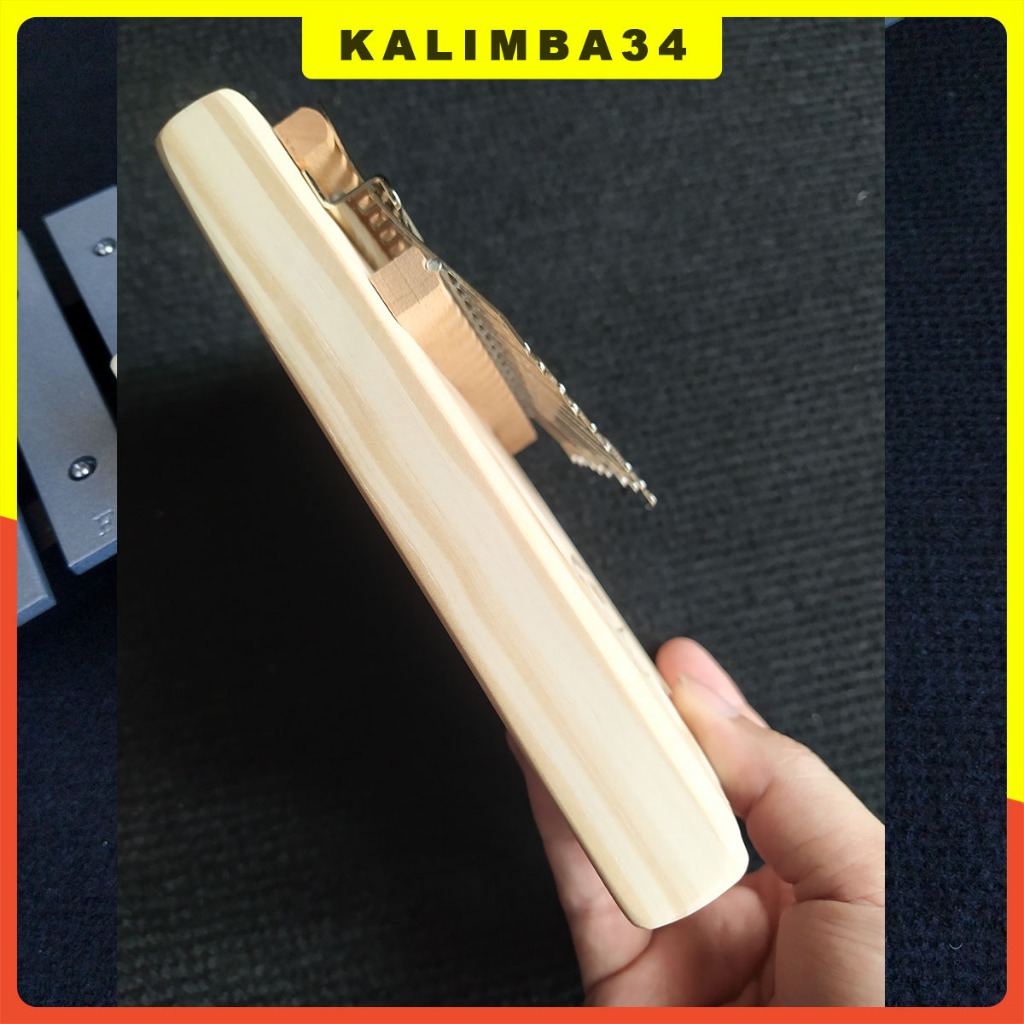 Đàn kalimba 17 phím khắc hình mèo dễ thương KL34, Kalimba gỗ hình chữ nhật em là mòe kèm búa chỉnh âm