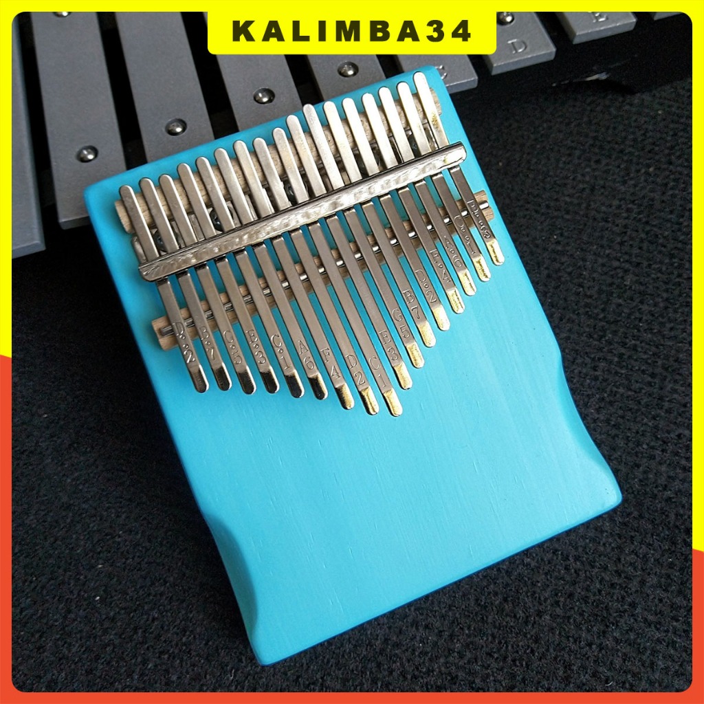 Đàn kalimba 17 phím màu xanh ngọc KL34, Kalimba giá tốt cho bé phát triển âm nhạc kèm phụ kiện hấp dẫn