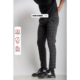 QUẦN TÂY ÂU SỌC CARO NAM CHẤT VẢI CO GIÃN 2 CHIỀU CAO CẤP CHẤT MỀM KHÔNG NHĂN TDCRM2