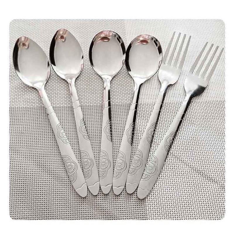 thìa , dĩa inox cán hoa thìa phở
