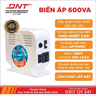 Biến áp,đổi nguồn dnt 600va -220v ra 100v 120v