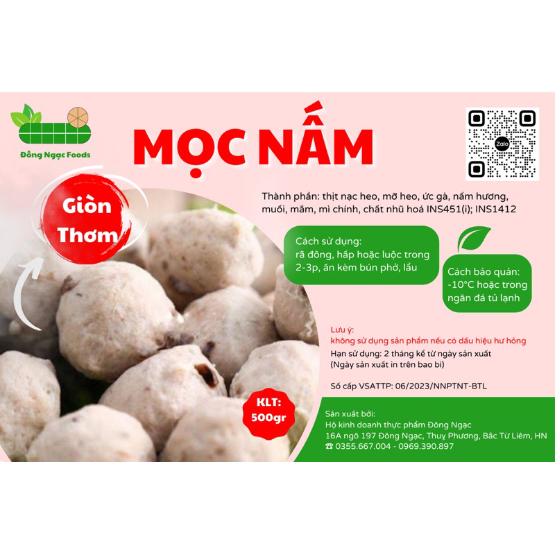 mọc heo nấm hương 500gr