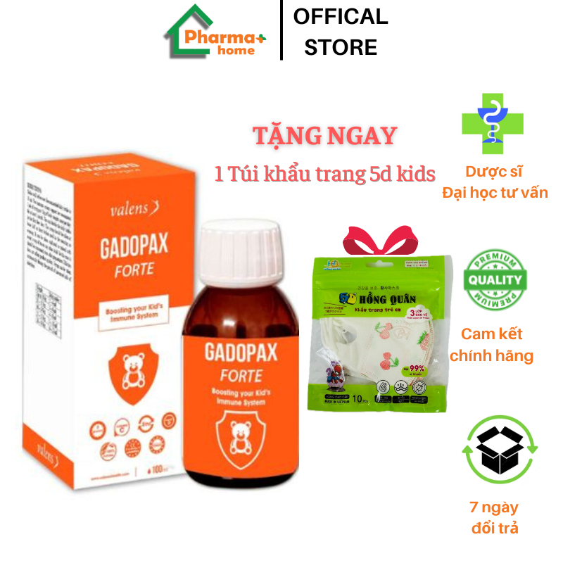 Gadopax Forte Cho Bé Tăng Cường Miễn Dịch,Sức Đề Kháng Tự Nhiên Giúp Giảm Ốm Vặt, 100ml
