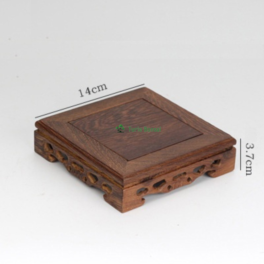 Đế gỗ, đôn gỗ vuông để chậu bonsai mini,tượng gốm, ấm trà,... vân trắng siêu đẹp