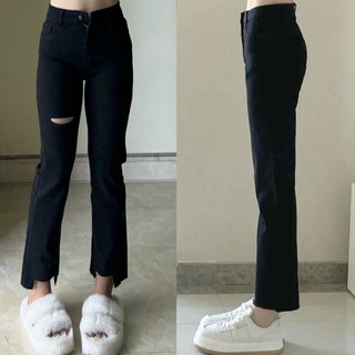 ( Đủ size 35kg-60kg ) Quần ống đứng rách ngang + vuông ống dễ mặc,quần che khuyết điểm Yến Tee