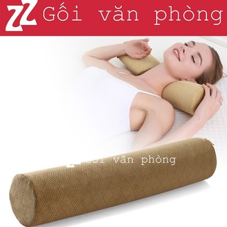 Gối tròn (gối thanh dài) đỡ cổ gáy, kê đầu nằm ngủ cao su non GLN-05