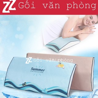 Gối kê lưng nằm ngủ thoát vị đĩa đệm cao su non vỏ siêu mát GLN-04